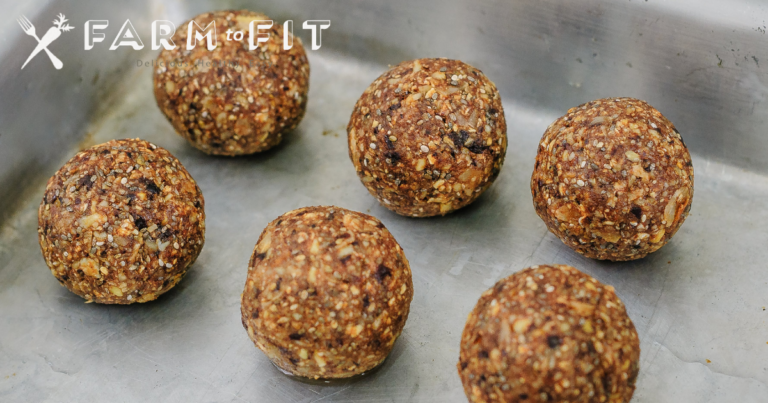 6 Energy balls in silver pan